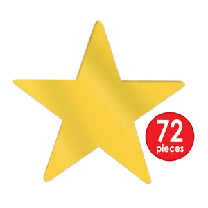 Bulk 5 inch Awards Night Gold Foil Star Decoration (Case of 72) by Beistle