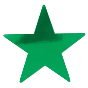 5" Party Foil Star Cutout- Green - Bulk 72 Pack