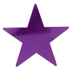 5" Party Foil Star Cutout - Purple - Bulk 72 Pack