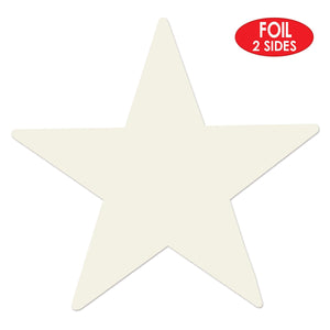 Party Decorations - Die-Cut Foil Star - white