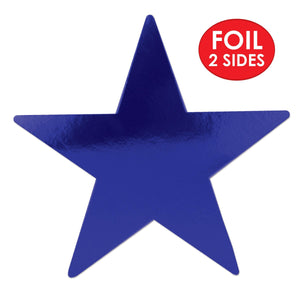 Party Decorations - Die-Cut Foil Star - blue