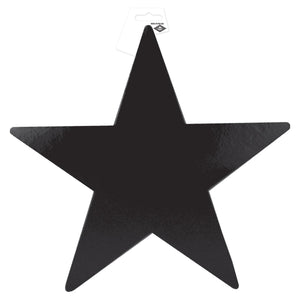 Awards Night Party Supplies - Die-Cut Foil Star - black