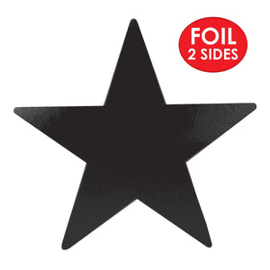 Awards Night Party Supplies - Die-Cut Foil Star - black