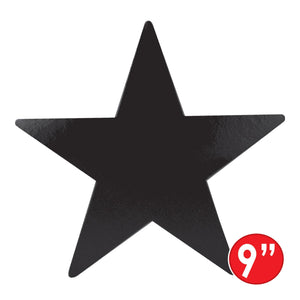 Awards Night Party Supplies - Die-Cut Foil Star - black