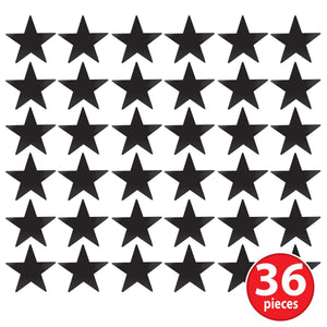 Awards Night Party Supplies - Die-Cut Foil Star - black