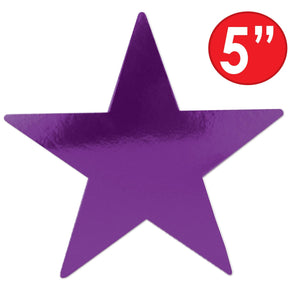 Party Decorations - Die-Cut Foil Star - purple