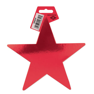 Party Decorations - Die-Cut Foil Star - red