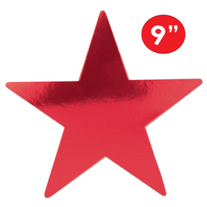 Party Decorations - Die-Cut Foil Star - red