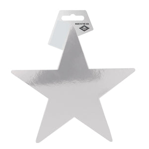 Awards Night Party Supplies - Die-Cut Foil Star - silver