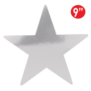 Awards Night Party Supplies - Die-Cut Foil Star - silver