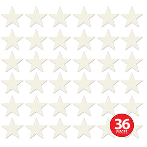 Party Decorations - Die-Cut Foil Star - white