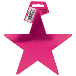 Party Decorations - Die-Cut Foil Star - cerise