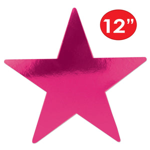 Party Decorations - Die-Cut Foil Star - cerise