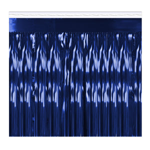 2-Ply Party Metallic Fringe Drape - blue - Bulk 6 Pack