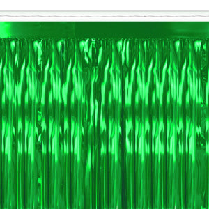 2-Ply Metallic Fringe Drape - green