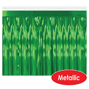 2-Ply Metallic Fringe Drape - green