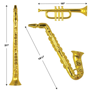 Gold Plastic Musical Instruments *1 SIDED*