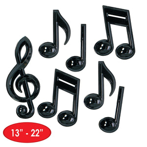 Rock and Roll Party Supplies - Plastic Musical Notes