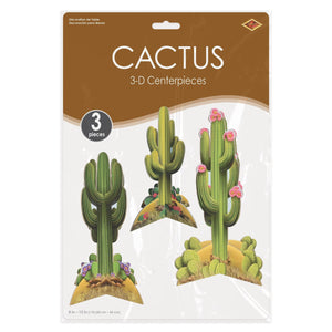 Bulk 3-D Cactus Centerpieces (12 Pkgs Per Case) by Beistle