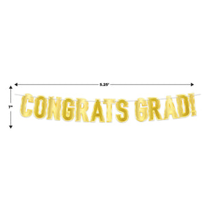 Beistle Foil Congrats Grad! Streamer