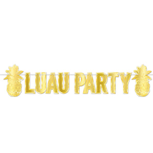 Luau Party Foil Luau Party Streamer - Bulk 12 Pack