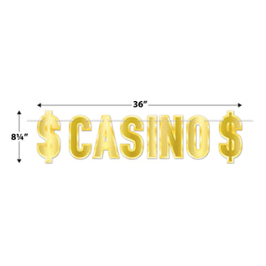 Bulk Foil Casino Streamer (12 Pkgs Per Case) by Beistle