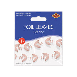 Bulk Rose Gold Foil Leaves Garland (12 Pkgs Per Case) by Beistle