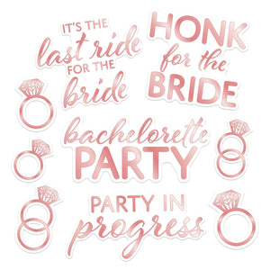 Bachelorette Party 9 Piece Auto-Clings - Bulk 12 Packages