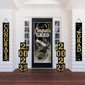 Bulk Congrats Grad Fabric Door Panel Set (12 Pkgs Per Case) by Beistle