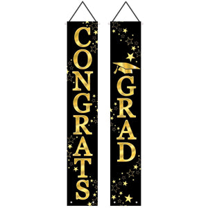 Congrats Grad Fabric Graduation Party Door Panel Set - Bulk 12 Pack