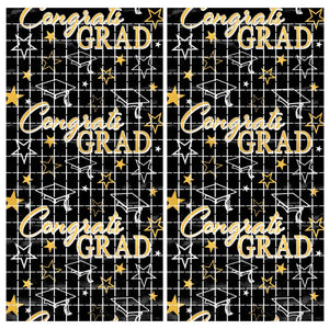 Bulk Congrats Grad Metallic Square Curtain (6 Pkgs Per Case) by Beistle