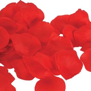 Red Fabric Rose Petals - Bulk 12 Pack