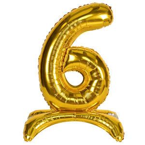 Self-Standing Balloon Number 6 - Bulk 6 Pack