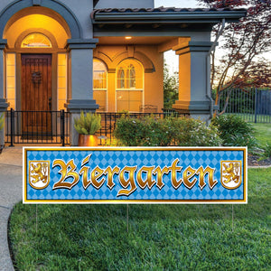 Beistle Plastic Jumbo Biergarten Yard Sign