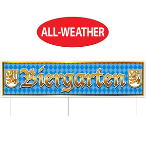 Beistle Plastic Jumbo Biergarten Yard Sign