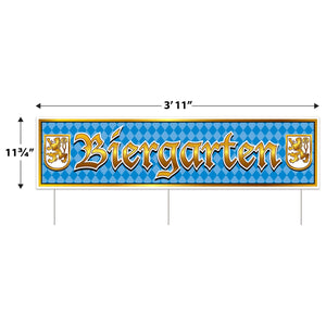 Beistle Plastic Jumbo Biergarten Yard Sign