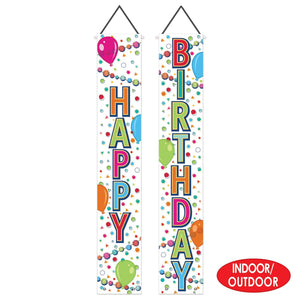 Bulk Happy Birthday Fabric Door Panel Set (12 Pkgs Per Case) by Beistle