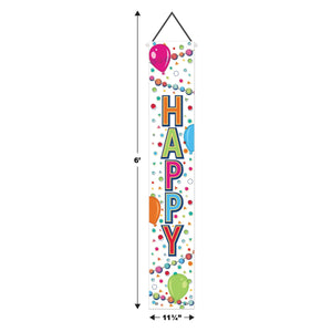 Bulk Happy Birthday Fabric Door Panel Set (12 Pkgs Per Case) by Beistle