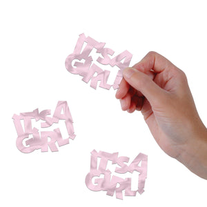 Bulk Jumbo It's A Girl Confetti (12 Pkgs Per Case) by Beistle