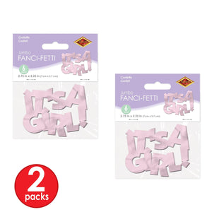 Bulk Jumbo It's A Girl Confetti (12 Pkgs Per Case) by Beistle