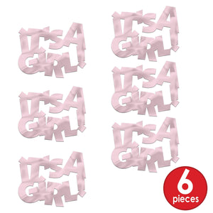 Bulk Jumbo It's A Girl Confetti (12 Pkgs Per Case) by Beistle