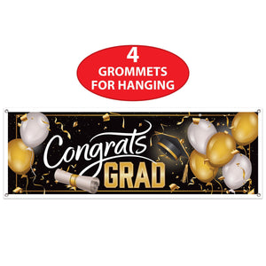 Beistle Congrats Grad Sign Banner (12 Pkgs Per Case) sold in bulk.