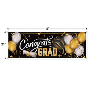 Beistle Congrats Grad Sign Banner (12 Pkgs Per Case) sold in bulk.