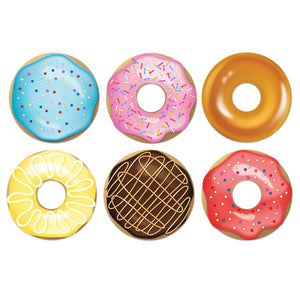 Donut Party Cutouts - Bulk 72 Pack