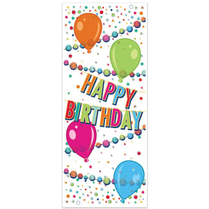 Happy Birthday Party Door Cover - Bulk 12 Pack