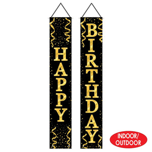 Bulk Happy Birthday Fabric Door Panel Set (12 Pkgs Per Case) by Beistle