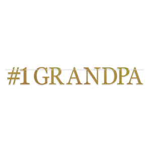 Grandparent's Day #1 Grandpa Streamer - Bulk 12 Pack