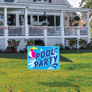 Beistle Plastic Pool Party Yard Sign