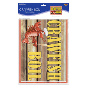 Beistle Plastic Crawfish Boil Yard Sign