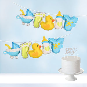 Bulk Baby Boy Balloon Streamers (6 Pkgs Per Case) by Beistle